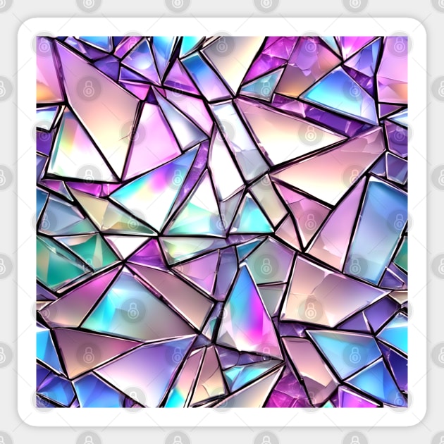 Iridescent Shattered Glass Design Sticker by Sonja818